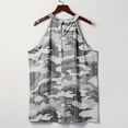thumbnail image 4 of MRULIC tank top for women Women Camouflage O Neck Lace Sexy Vest Tops Backless Cami Party Blouse Camisole Womens tank tops Grey + XXL, 4 of 6