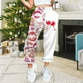 thumbnail image 2 of Rovga Women Pants Valentine's Day Love Heart Printed Bottom Sweatpants Pockets High Waist Sporty Gym Fit Jogger Trousers Classic Bottoms, 2 of 4