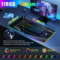 thumbnail image 5 of Miroddi RGB Gaming Mouse Pad with Wireless Charger, LED Mouse Mat with Phone Holder, Ultra-Smooth Surface, Non-Slip Rubber Base, Waterproof Keyboard Pad, 5 of 8