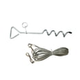thumbnail image 1 of Cable de para perros y estaca, correa para perros de 10 pies Estaca de tierra en espiral fuerte Cable de correa para perros con estaca para, 1 of 9