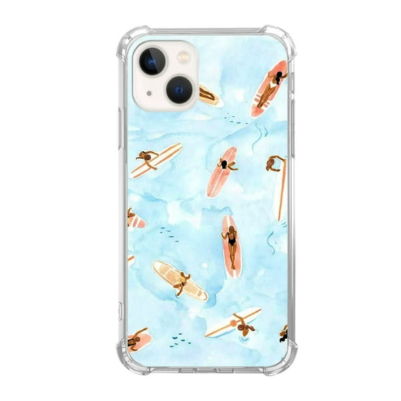 Surf Case Compatible with iPhone 13,Aesthetic Art Design TPU Bumper Bumper Cover Case