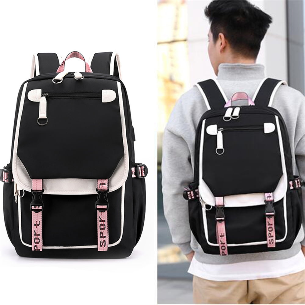 Large Capacity Women School Bag Waterproof Girls Backpack With USB