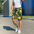 thumbnail image 5 of Daiia Fresh Orange Mens Woven Stretch Pajama Short,Short Pajama Pants-Small, 5 of 9