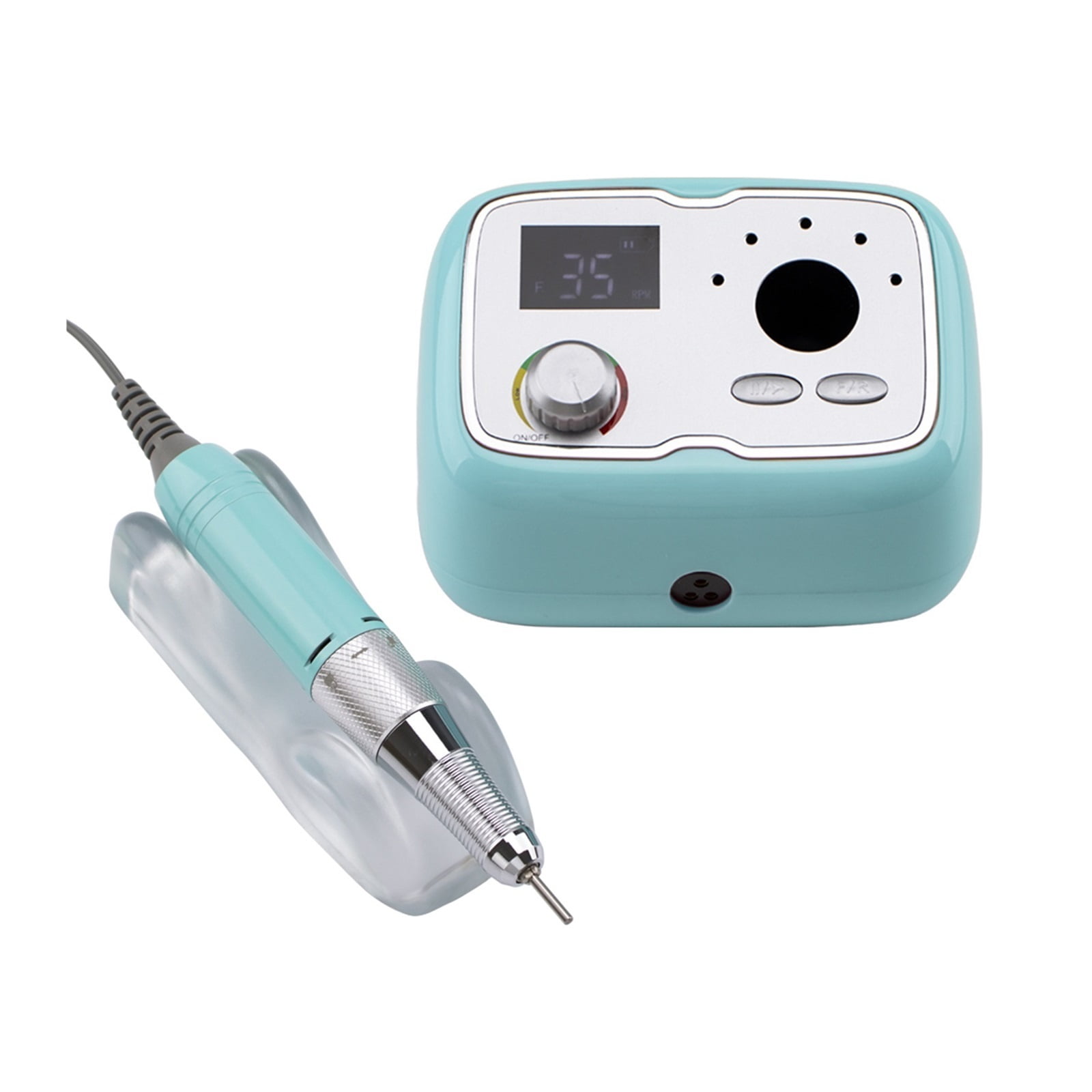 Rechargeable Desktop Nail Drill, Box Stand Manicure Machine, Portable 35000RPM Electric Wireless Cordless Nail Art Polisher ,Low Noise