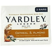 Yardley London Oatmeal and Almond Naturally Moisturizing Bath Bar, 4.25 Oz, 2 Ct