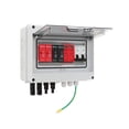 thumbnail image 1 of VOU 600V Solar DC PV Combiner Box,2 String with Lightning Arrester Connector for On/Off Grid Solar Panel System,2 Input 1 Out 15A Rated Current, 1 of 9