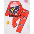 thumbnail image 4 of ATAIKU 3-8Y Toddler and Little Boy Pajamas Set Kids Long Sleeve Tee and Pants Sports Car Sleepwear Boys 2-Piece Jammies, 4 of 13
