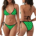 thumbnail image 3 of Fotbe Green Broccoli Traje de Baño para Mujer de Dos Piezas – Bikini Sexy de Tirantes Tipo Halter con Diseño Triangular, 3 of 6