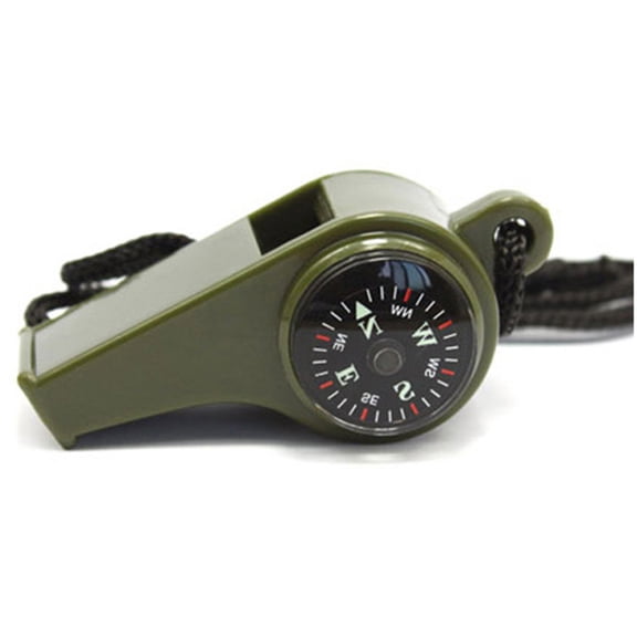 UDIYO 3in1 Survival Whistle with Compass Thermometer Hiking Outdoor Emergency Gear