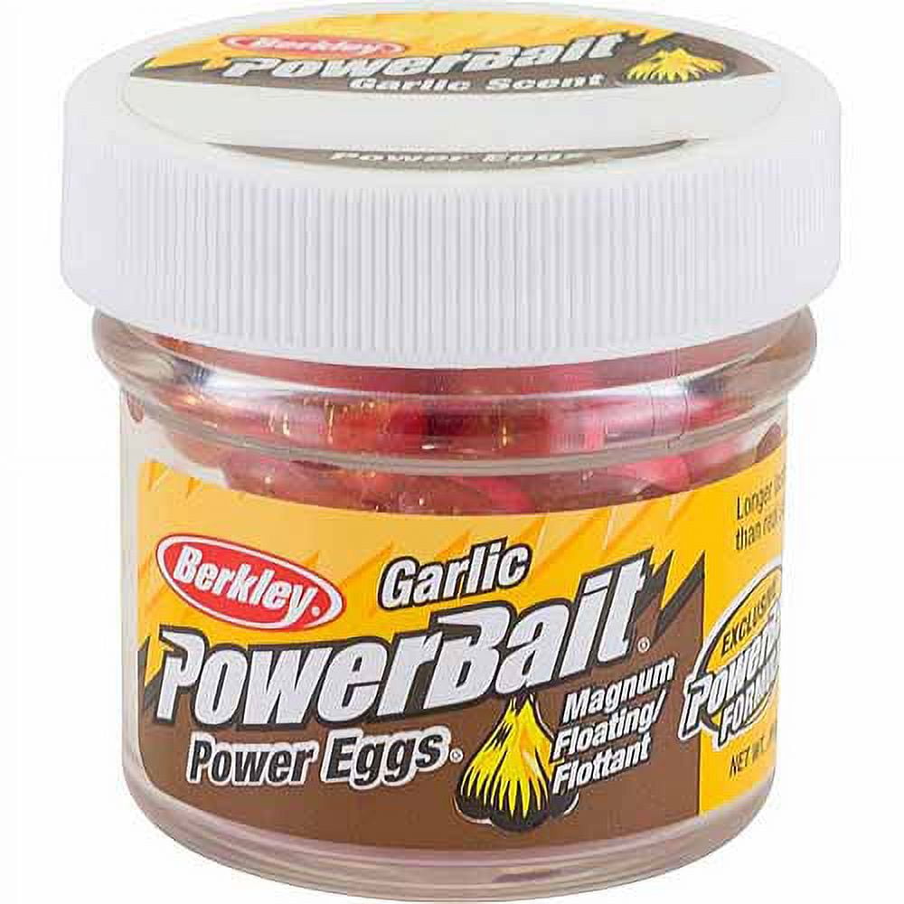 Berkley PowerBait Power Clear Eggs Floating Fishing Bait, Clear Gold-Fl. Red,