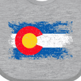 thumbnail image 4 of Inktastic Colorado Flag Distressed Look Boys or Girls Baby Bib, 4 of 4