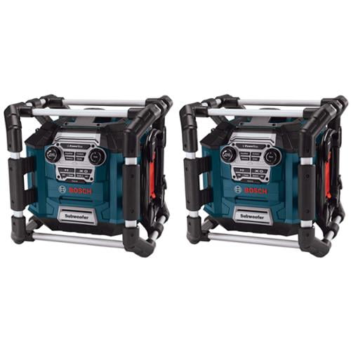 2) Bosch PB360S Power Box Rechargeable Jobsite Radio w/360 Sound MP3