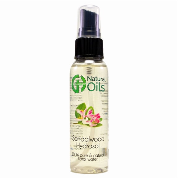 GreenHealth Sandalwood Floral Water 2 fl oz Plastic Bottle with Black Sprayer