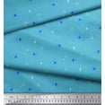 thumbnail image 2 of Soimoi Blue Cotton Voile Fabric Triangle & Star Printed Craft Fabric by the Yard 56 Inch Wide, 2 of 3
