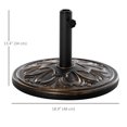 thumbnail image 3 of Outsunny Base de Parasol Ronde de 19 Pouces Support de Parasol en Béton Robuste, 3 of 10