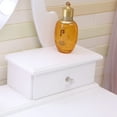 thumbnail image 4 of Tocador con Espejo e Iluminación, Mesa de Maquillaje de Madera con Espejo Oval, Taburete, 3 Modos de Luz, Tocador Moderno con 5 Cajones para Dormitorio, 4 of 6