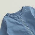 thumbnail image 4 of Okbabeha Newborn Zipper Romper Unisex Baby Girl Boy Long Sleeve Crewneck Zip Up Onesie Jumpsuit Onepiece Playsuit Fall Clothes, 4 of 7