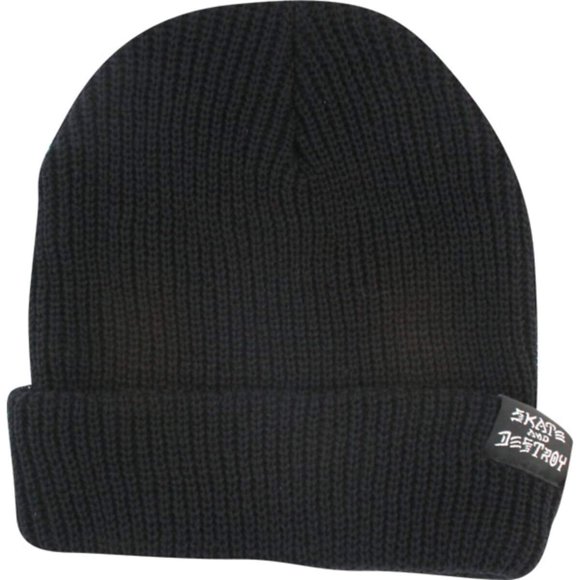 Gorro Beanie Thrasher Skategoat Skate & Destroy Negro