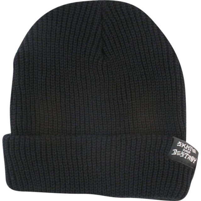 Gorro Beanie Thrasher Skategoat Skate & Destroy Negro