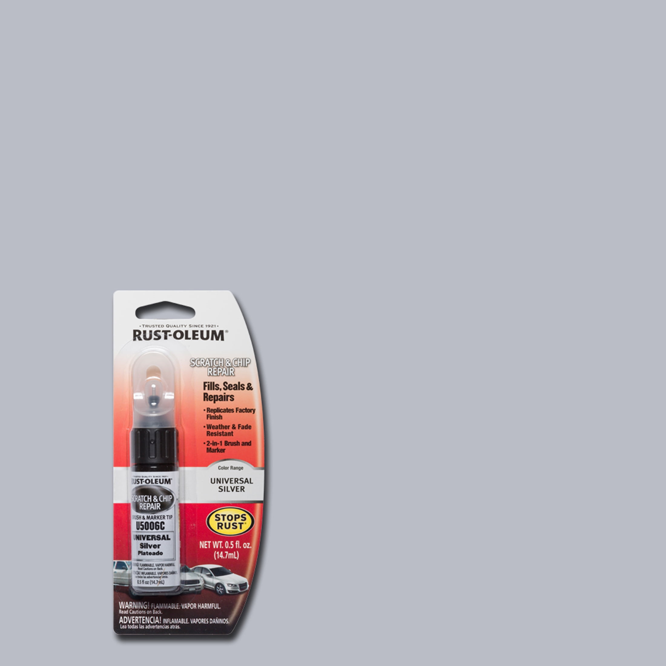 6 Pack, Silver, Rust-Oleum Automotive Gloss Scratch & Chip Repair Marker-U5006C, 0.5 fl oz