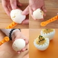 thumbnail image 6 of 2Pcs/Set Deviled Egg Cutter in Half, Lace Egg Slicer Eggs Cutter for Hard Boiled Eggs, Fancy Cut Cooked Flower Shaped Tool Kitchen Gadgets Accessories Cooking Tools (5 Sets), 6 of 9