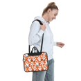 thumbnail image 3 of ZICANCN Laptop Case 13 inch, Halloween Holiday Orange Ghosts Work Shoulder Messenger Business Bag for Women and Men, 3 of 7