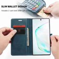 thumbnail image 4 of Dteck For Samsung Note 10 Plus CaseMe Slim PU Leather Flip Magnet Case Cover Retro Style Frosted Lightweight Protective Shell Holster, blue, 4 of 6