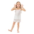 thumbnail image 3 of Satin Sleepwear For Girls Lightweight Summer Tank Top And Shorts PJ For Home And Sleep Without Frills, 3 of 4