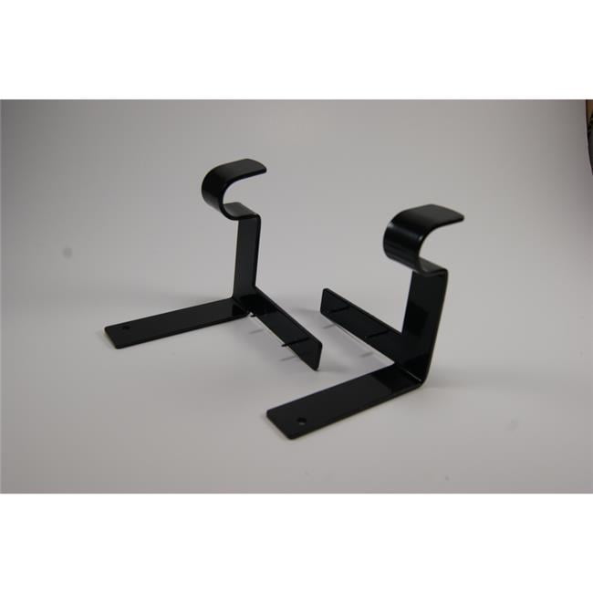 KwikHang 6717607 3 in. Enamel Black No Drill Curtain Rod Bracket
