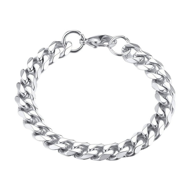 Pulsera de eslabones de acero inoxidable de 9 mm para hombre, joyería para niños, collar de estilo contemporáneo para regalo