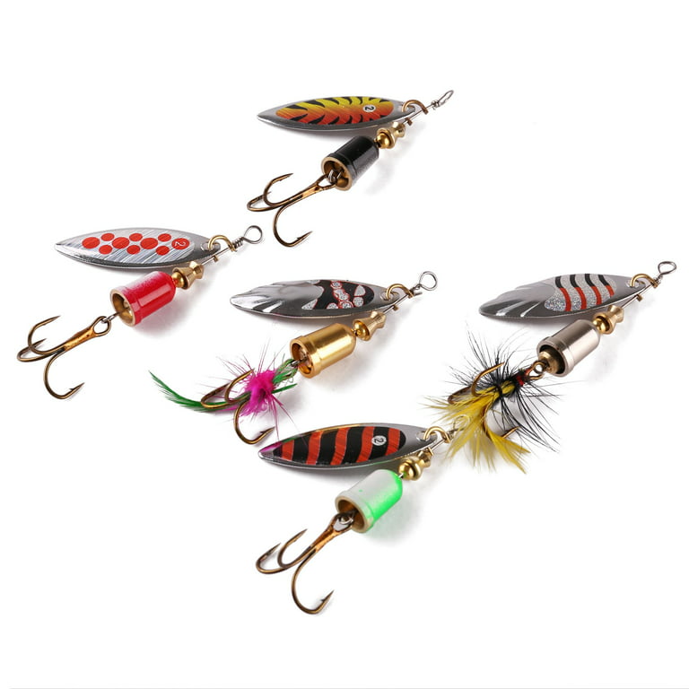 Fishing Lures 10pcs Spinner Lures Baits With Tackle Box, Bass Trout Salmon  Hard Metal Rooster Tail Fishing Lures Kit By FOUCECLAUS on Galleon  Philippines