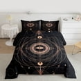 thumbnail image 3 of Feelyou Hippie Tribal Eye Bedding Comforter Set, Mystic Stripes Abstract Twin Comforter Sets, Boho Stars Moon Galaxy Reversible Bedding Set, Microfiber Bedroom Decor, 2pcs, 3 of 9