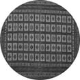 thumbnail image 1 of Ahgly Company Indoor Round Abstract Gray Contemporary Area Rugs, 4' Round, 1 of 1