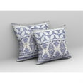 thumbnail image 2 of Nandini Flowers Indoor/Outdoor Pillow with Removable Cover in Off-White Blue 20x20, 2 of 5