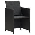 thumbnail image 5 of vidaXL Garden Chairs 4 pcs Poly Rattan Black, 5 of 5