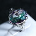thumbnail image 4 of Wedding Ring Decorative Ellipse Colorful Zircon Engagement Ring Jewelry Ring for Women, 4 of 10