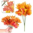 thumbnail image 6 of Danhjin Artificial Fake Flowers Maple Leaf Branch Fall Leaf Flower Arrangement Halloween Thanksgiving Home Kitchen Table Decoration Realistic looking Faux Botanical Stems, 6 of 6