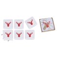 thumbnail image 2 of 6 Pc Square Printed Coaster Deer, 2 of 3