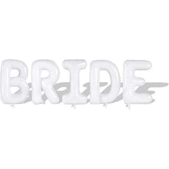 WADY Ballons de Mariée de 40 Pouces pour Décorations de Fête de Célibataire - Ballons Jumbo pour Future Mariée pour Douche Nuptiale, Fournitures de Fête de Fiançailles (Blanc)