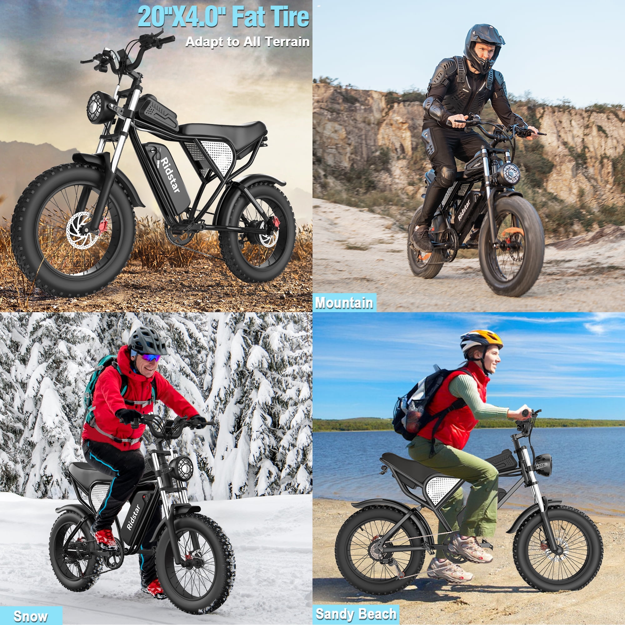 Ridstar Electric Bike for Adults,PEAK 3000W 37MPH,52V 40Ah Ridstar Electric Bike for Adults,PEAK 3000W 37MPH,52V 40Ah