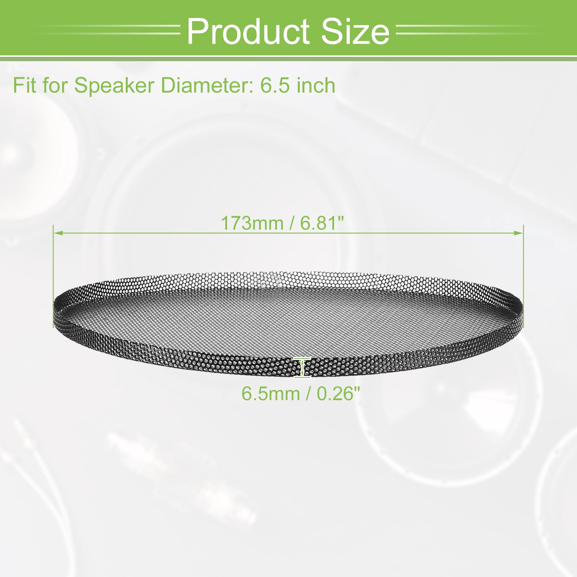 Unique Bargains 2 Pack 3 Inch Speaker Grills Mesh for Audio Subwoofer Grille 6.81"x0.26"