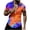 Blue, variant on Men's Button Down Shirt Slim Fitted Short Sleeve Fashion Tie Dye Tops Summer Vacation Beach Travel Shirts Big and Tall Orange XXXXL