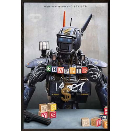 UPC: 0650471777248 | Chappie – One Sheet Poster in a Walnut Wood Frame (24×36)