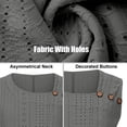 thumbnail image 4 of Miluxas Tank Top for Women Summer Outfits Irregular Neck T Shirts Trendy Eyelet Court Lock Sleeveless Dressy Tank Tops Dark Gray, 4 of 8