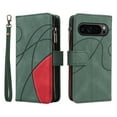 thumbnail image 7 of ELEHOLD Case for Google Pixel 9 Pro XL, Zipper Wallet Flip Case with Case Holder Card Slot Wrist Strap,Green, 7 of 7