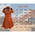 thumbnail image 2 of Vestido camisero MARSVOVO 2025 estilo vaquero occidental para mujer S, 2 of 3