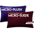 thumbnail image 2 of 12" x 20" Throw Pillow - Mauve Purple: 2 PCS / 4 Sided. Luxurious Premium Memory Foam Fill w/ Reversible Cover Microsuede/Microplush Fabric. Forever Fluffy, Beautiful & Supportive. Soft & Comfy., 2 of 9