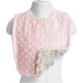 thumbnail image 1 of Reversible & Adjustable Minky Bib - Pink Dot with Silver Rosebud Swirl, 1 of 1