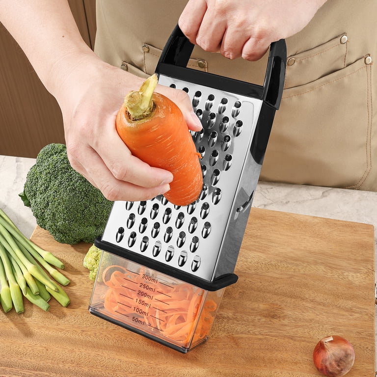 Behome 4-Sided Stainless Steel Box Grater with Container photo 8