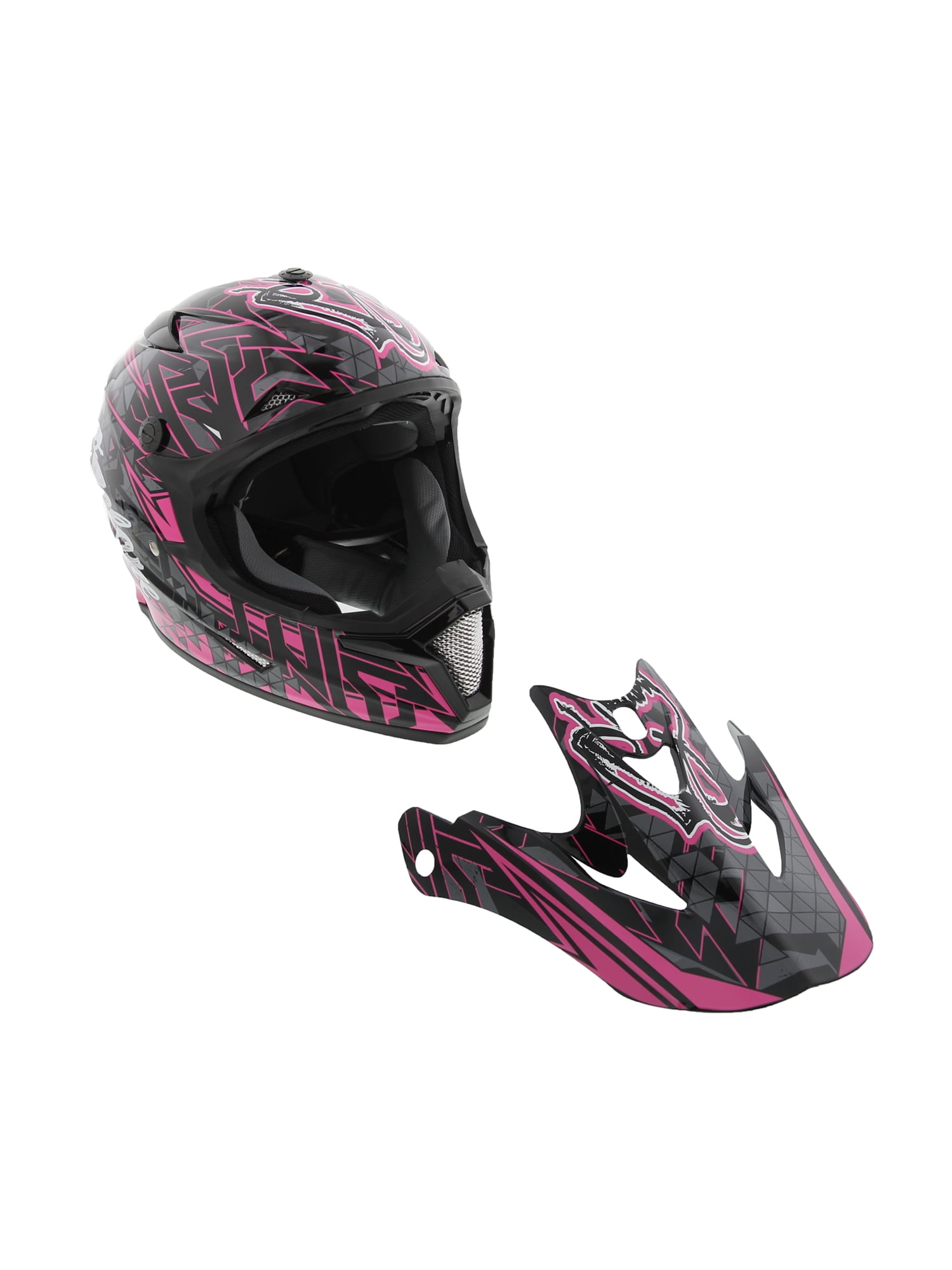 Cyclone ATV MX Dirt Bike Off-Road Helmet DOT/ECE Approved - Pink - X-Large